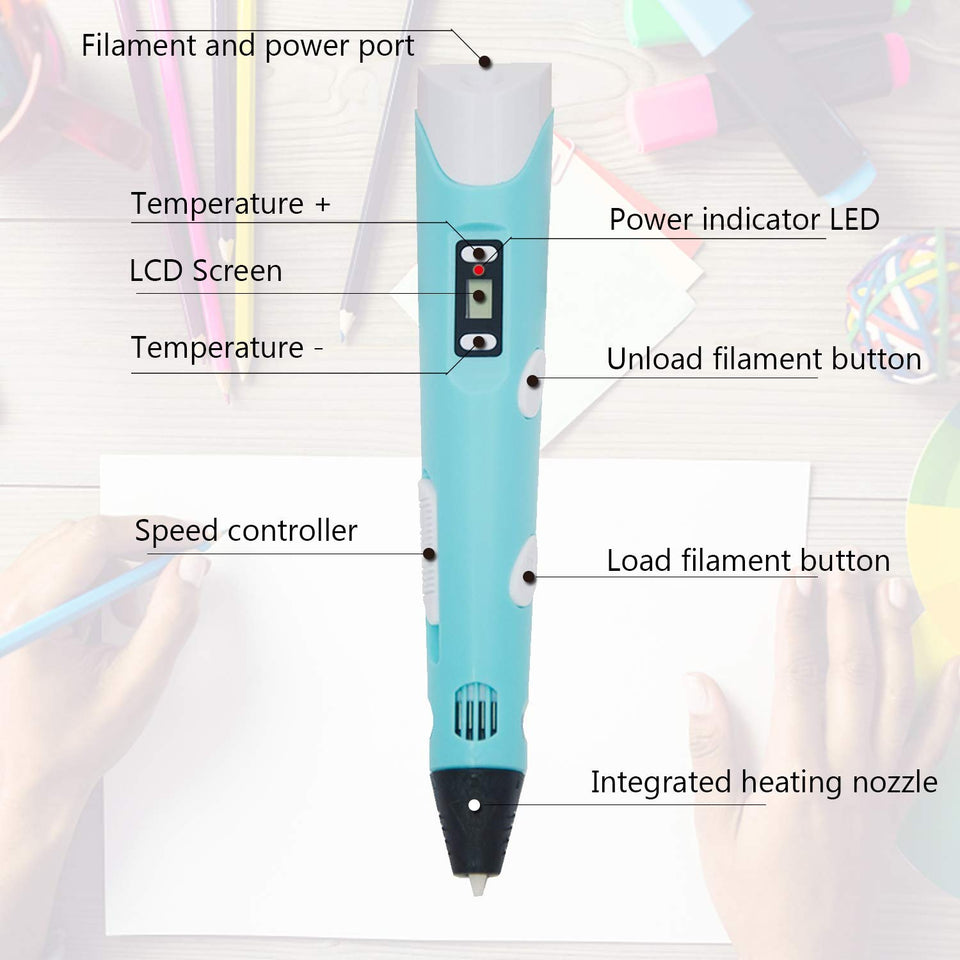 3D Printing Pen for Kids – Safe, Easy & Creative Drawing Tool (with PLA Refills)