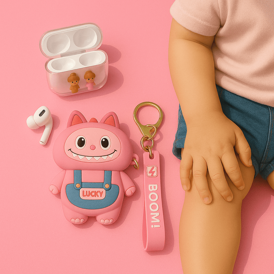 Labubu - AirPods Case with Keychain Strap