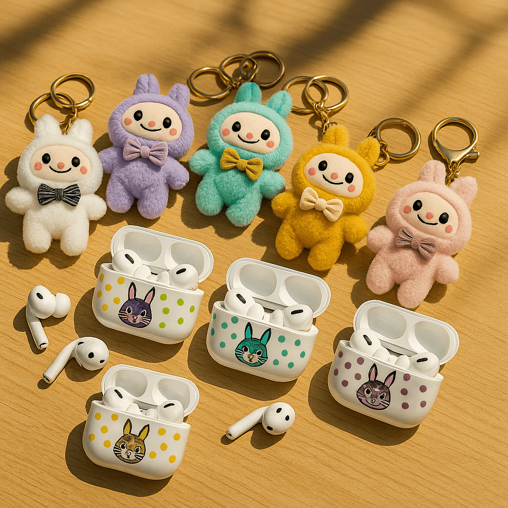 Labubu - Wireless Earbuds with Plush Keychain Set