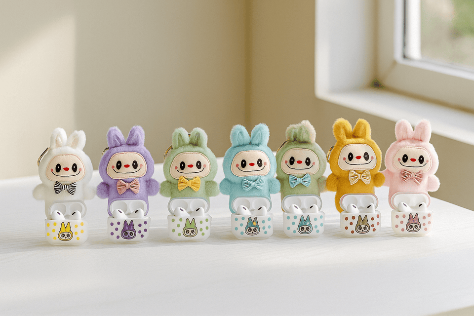 Labubu - Wireless Earbuds with Plush Keychain Set